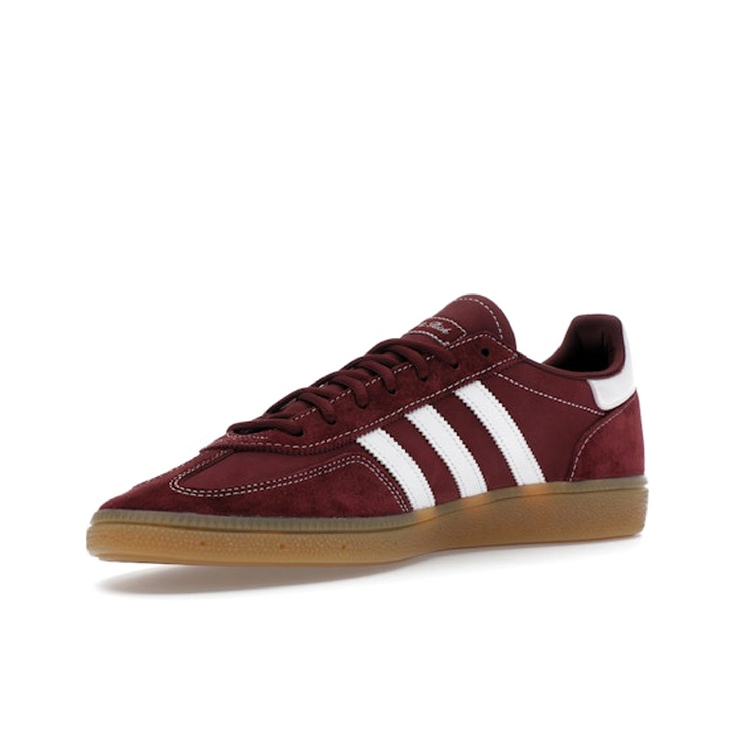 adidas Handball Spezial Sporty & Rich Shadow Red, front view, in red with classic gum sole.
