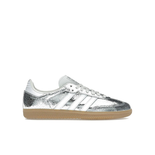 adidas Samba OG Silver Metallic Cracked Leather (Women's)