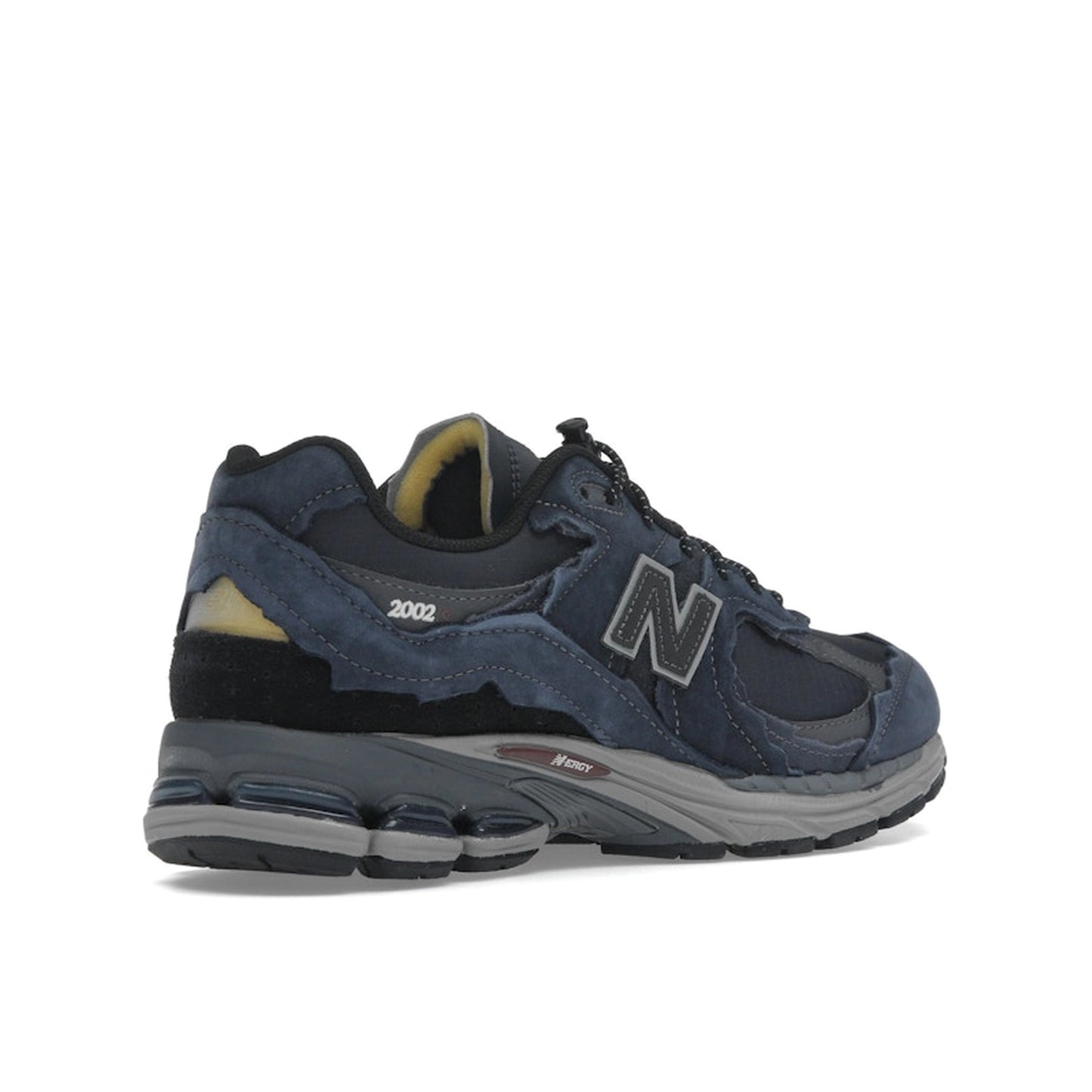 New Balance 2002R Protection Pack sneakers, back view, model M2002RDO in eclipse with grey and black details.