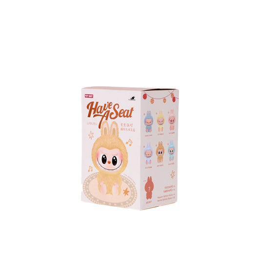 Single blind box from Pop Mart’s Labubu Have a Seat collection, vinyl plush surprise figure.
