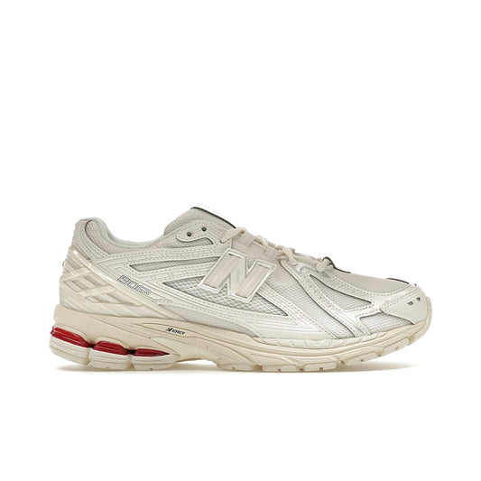New Balance 1906R Sea Salt/Red unisex sneakers, light sea salt upper with red accents