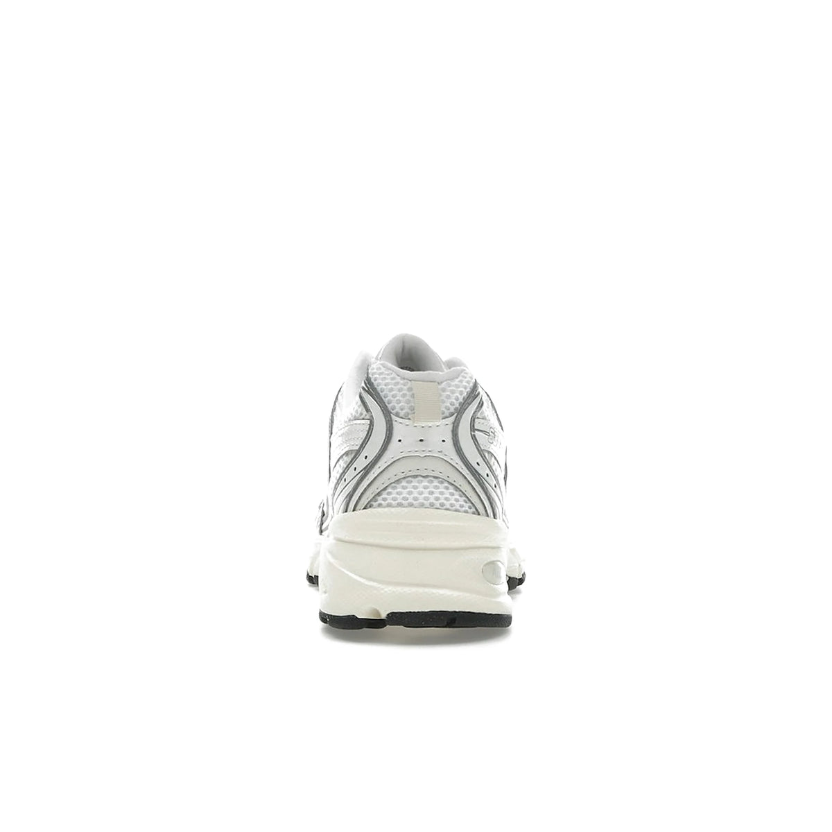 New Balance 530 in silver metallic and linen, textile construction – image 4 of 4