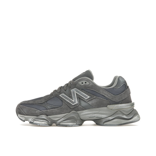 New Balance 9060 sneakers, side view, model U9060SG in magnet with black and grey details.