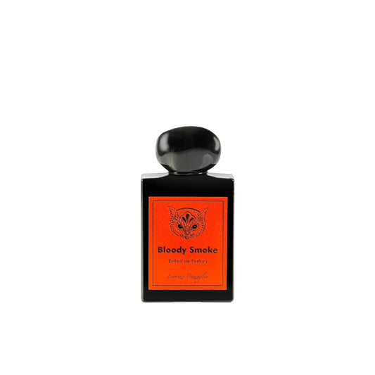 Lorenzo Pazzaglia Bloody Smoke Extrait de Parfum, intense gourmand smoky fragrance with red fruits and vanilla