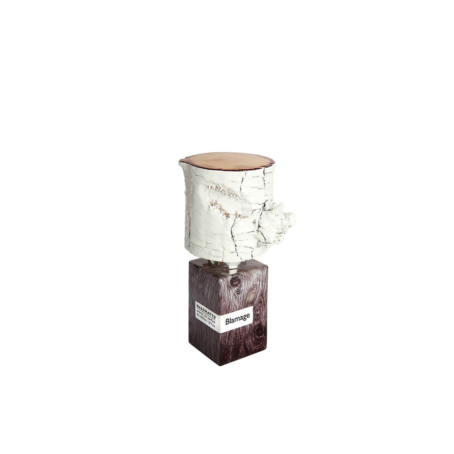 Nasomatto Blamage perfume, extrait de parfum with woody, floral and resinous accords