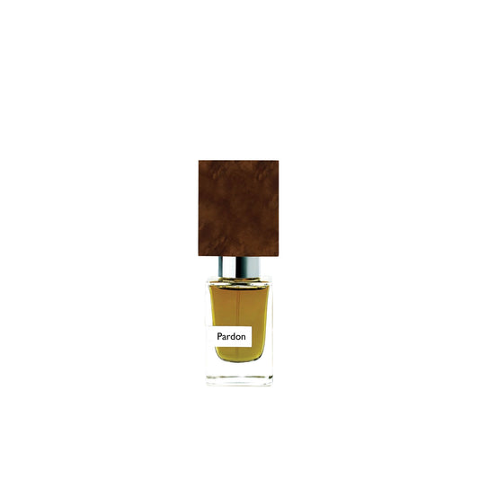 Nasomatto Pardon perfume, extrait with cacao, oud and sandalwood notes
