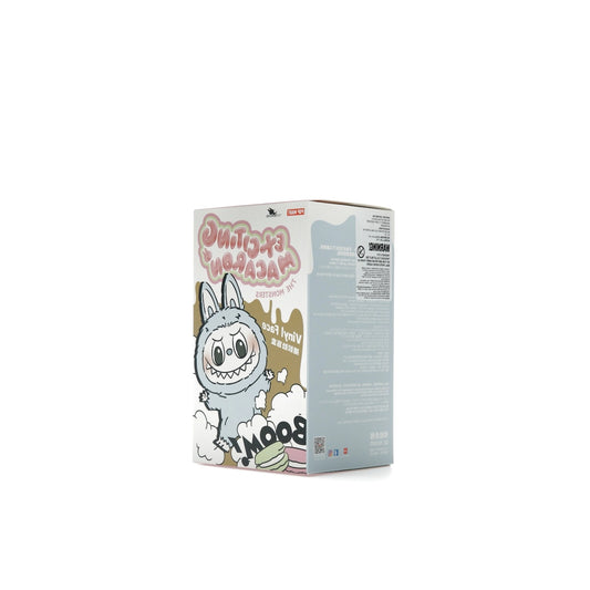 Pop Mart vinyl plush pendant from Labubu Macaron series, sealed blind box