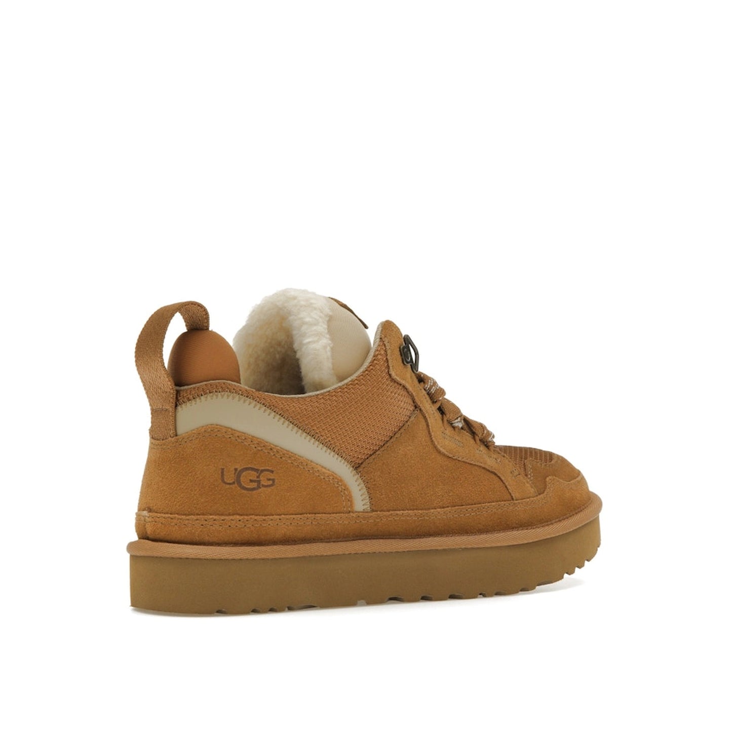 UGG Lowmel Chestnut Women's sneakers, back view, model 1144032-CHE, in chestnut brown.