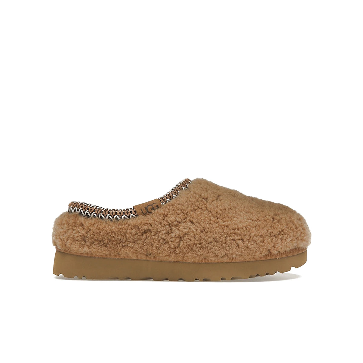 UGG Tasman Maxi Curly Slipper in chestnut suede for women