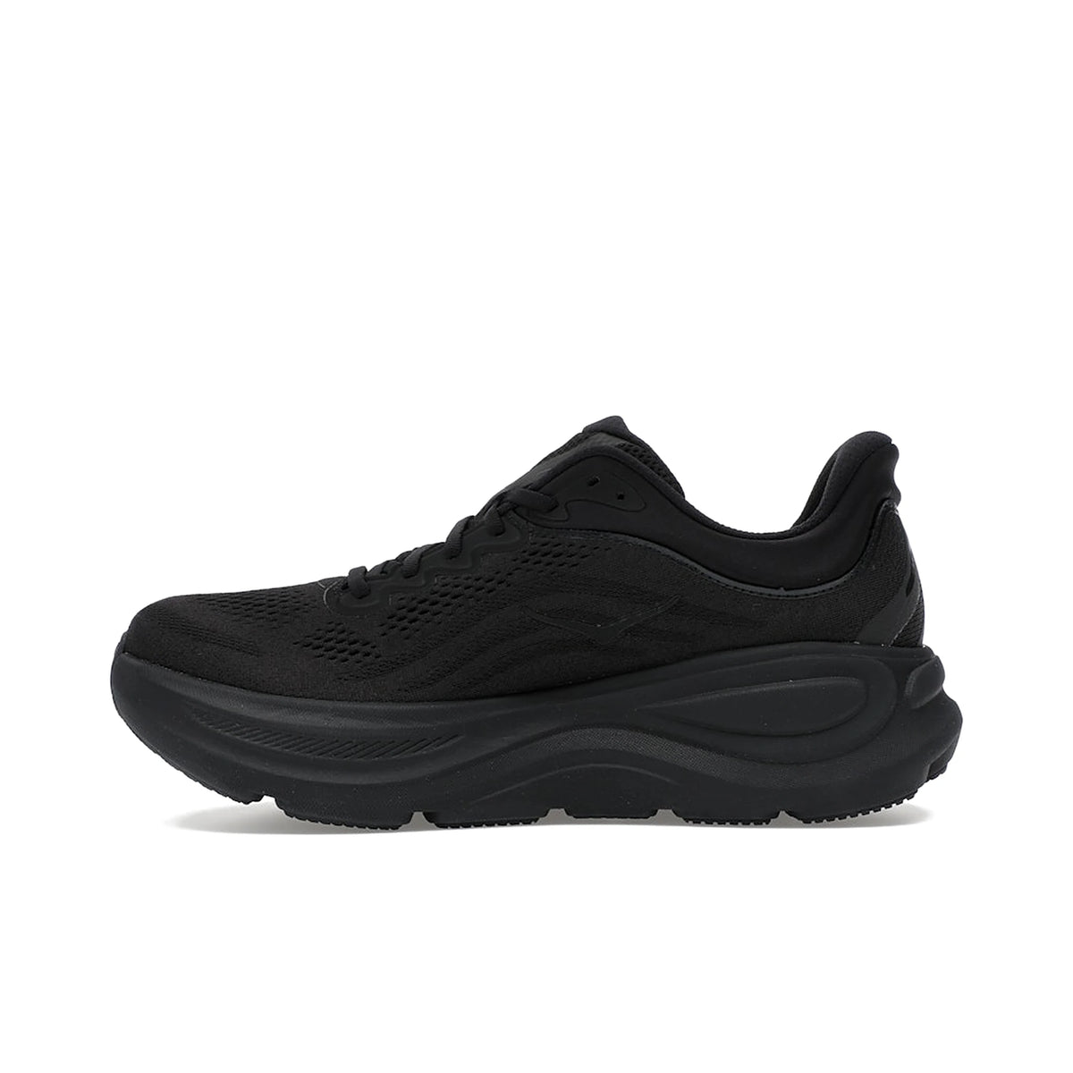 Hoka One One Bondi 9 sneakers in all‑black mesh, unisex design – image 3 of 4