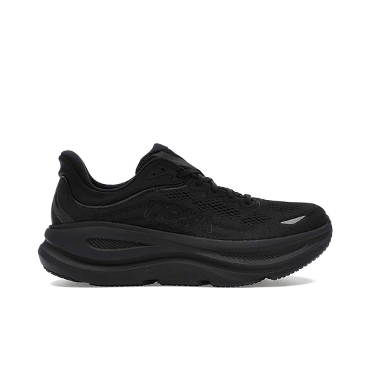 Hoka One One Bondi 9 sneakers in all‑black mesh, unisex design
