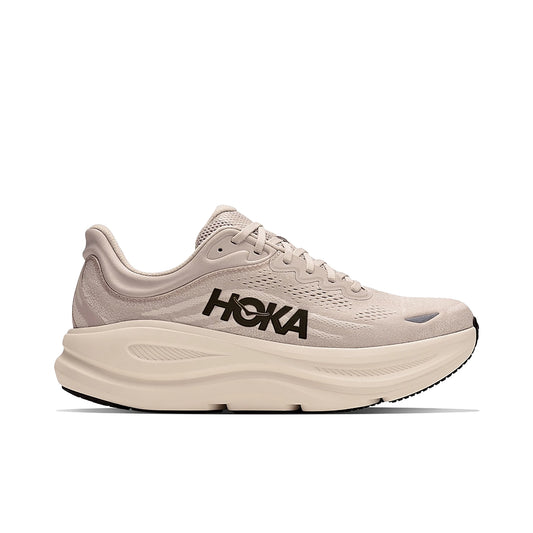 Hoka One One Bondi 9 sneaker in River Rock Grey and Alabaster