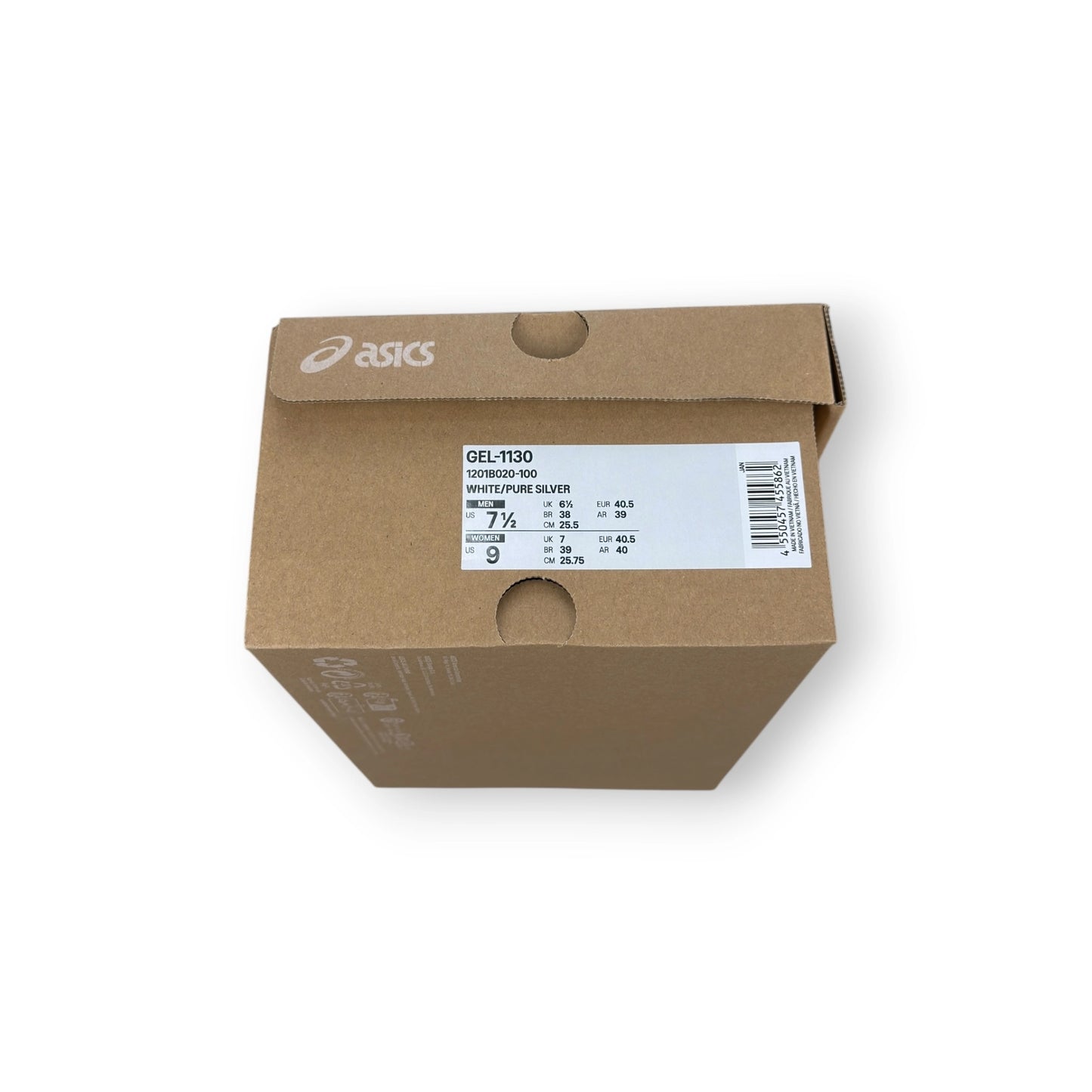 ASICS Gel-1130 White Pure Silver 1201B020-100 – EU 40.5, brand new with original box