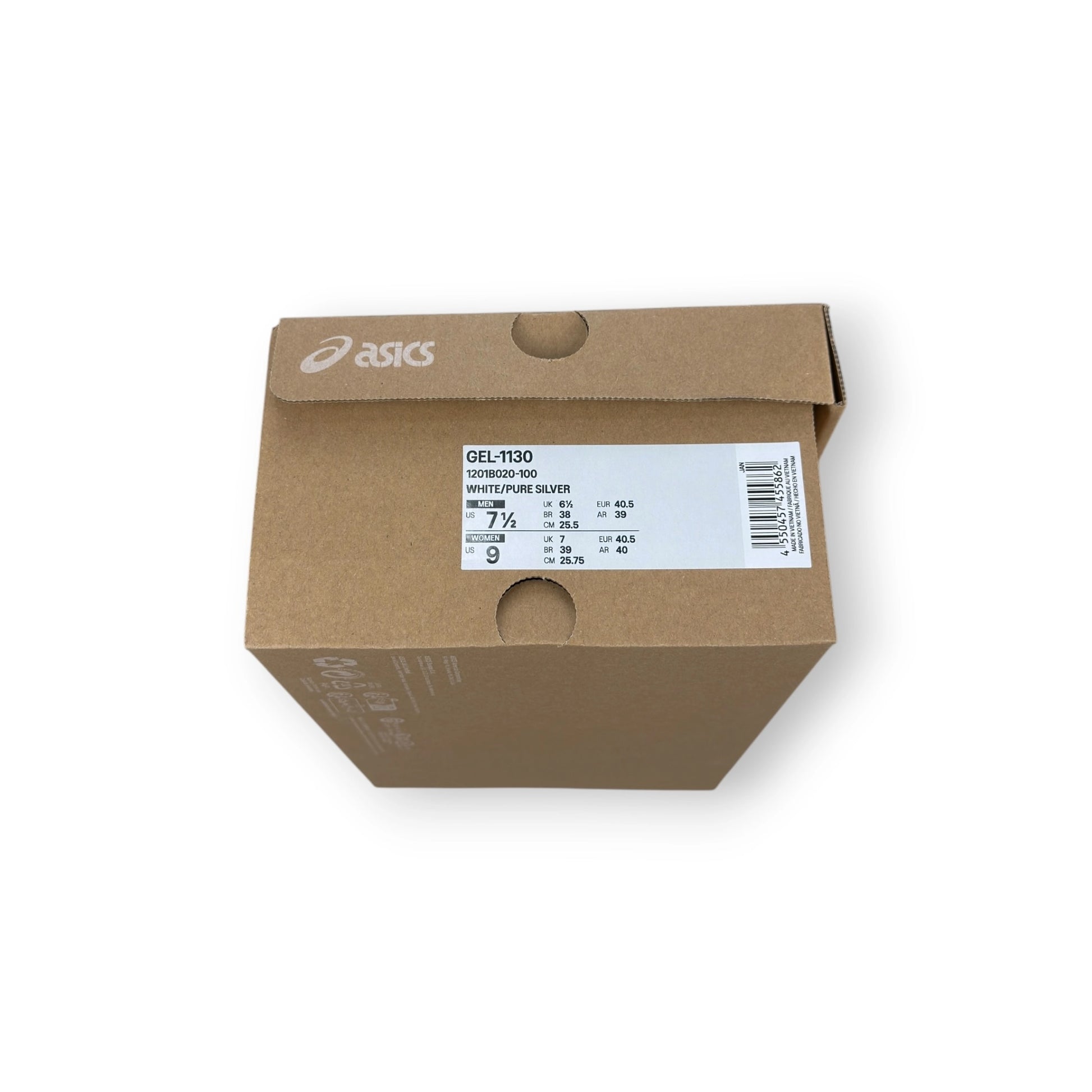 ASICS Gel-1130 White Pure Silver 1201B020-100 – EU 40.5, brand new with original box