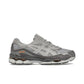 ASICS Gel‑NYC sneakers in cloud grey and cement grey mesh with suede overlays