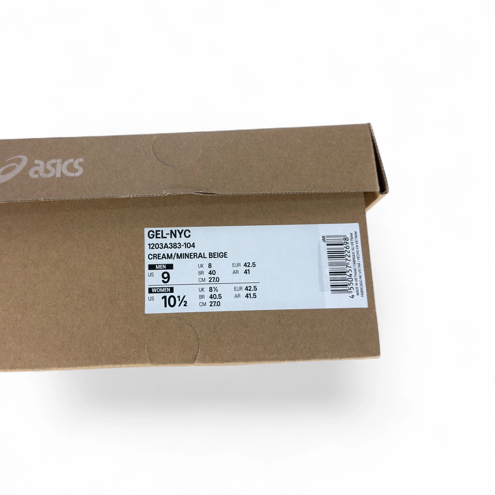 ASICS Gel-NYC Cream Mineral Beige Pink 1203A383-104 – EU 42.5, brand new with original box