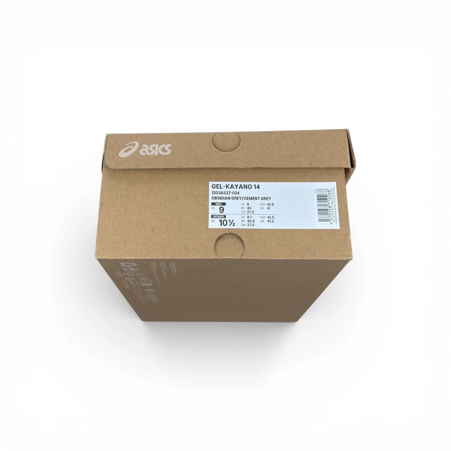 ASICS Gel-Kayano 14 Obsidian Grey Cement 1203A537-024 – EU 42.5, brand new with original box