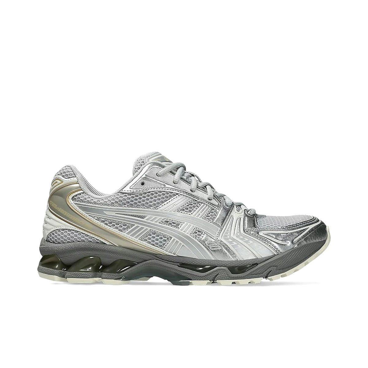 ASICS Gel-Kayano 14 Concrete/Pure Silver men's shoe, mesh and leather