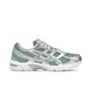 ASICS Gel‑1130 sneakers in verdigris mesh with pure silver accents