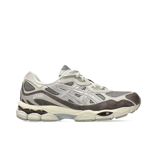 ASICS Gel‑NYC sneakers in cocoa powder mesh upper with pure silver accents