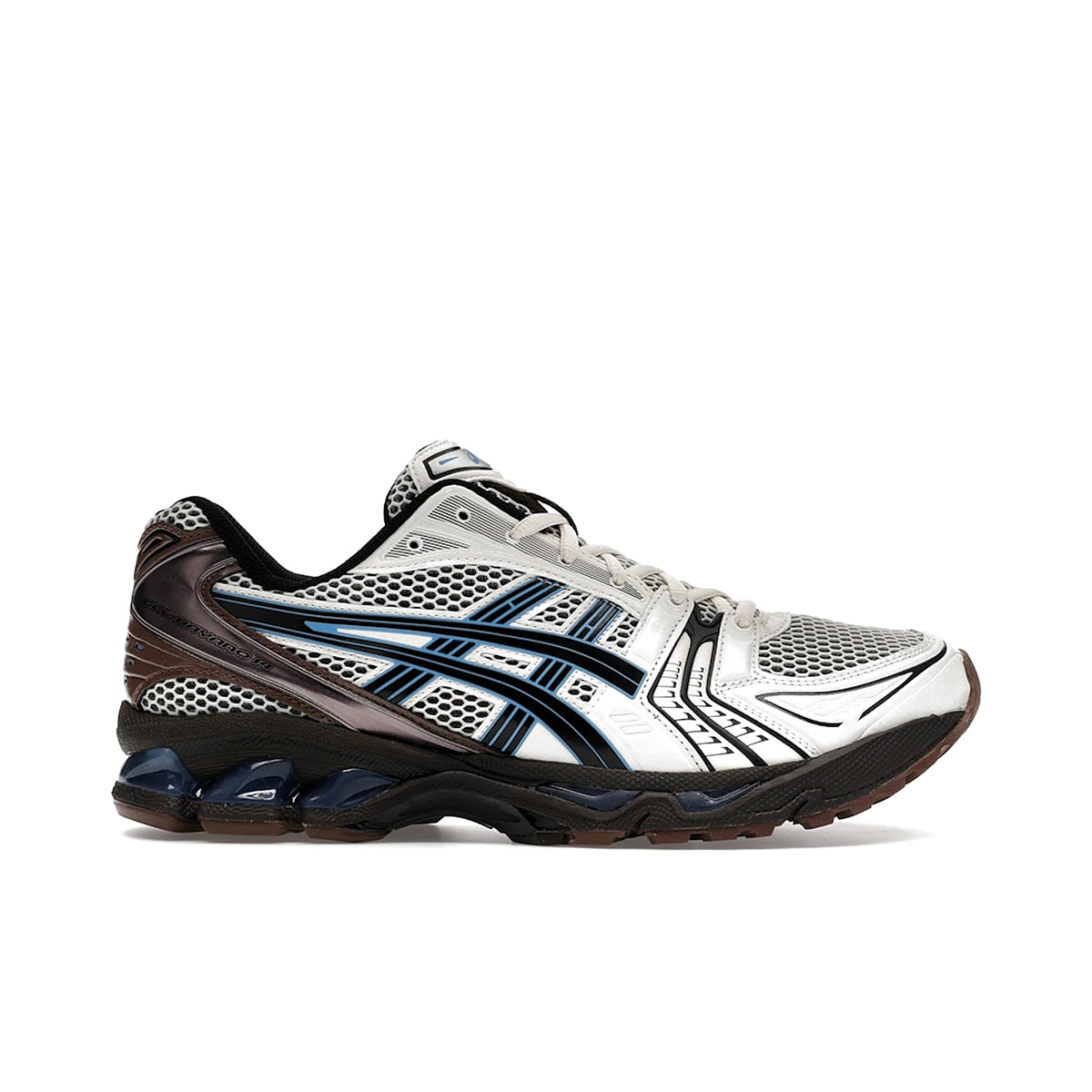 ASICS Gel‑Kayano 14 men’s sneakers in cream and blue‑coast mesh