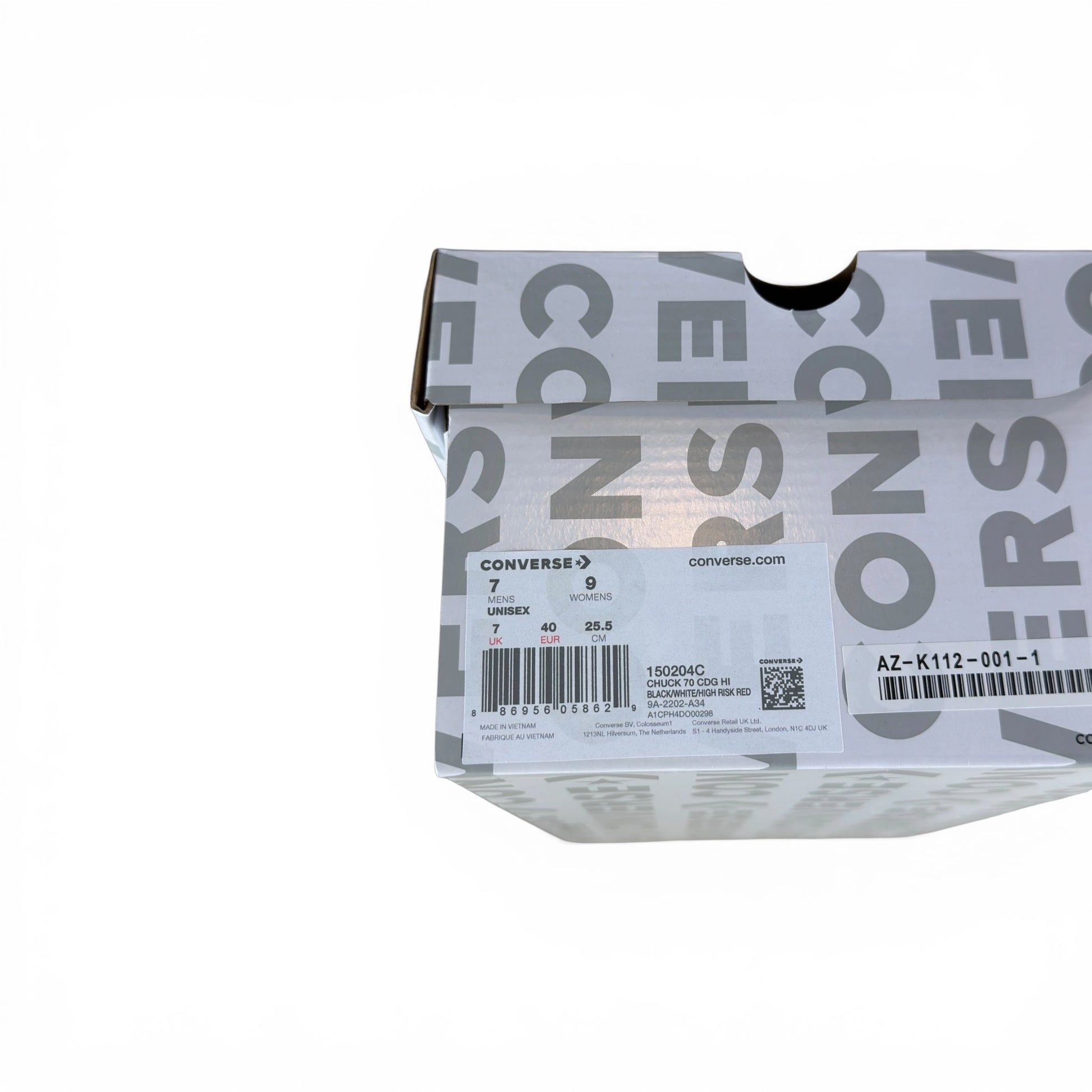 Converse Chuck Taylor All Star 70 Hi Comme des Garcons PLAY Black 150204C – EU 40, brand new with original box