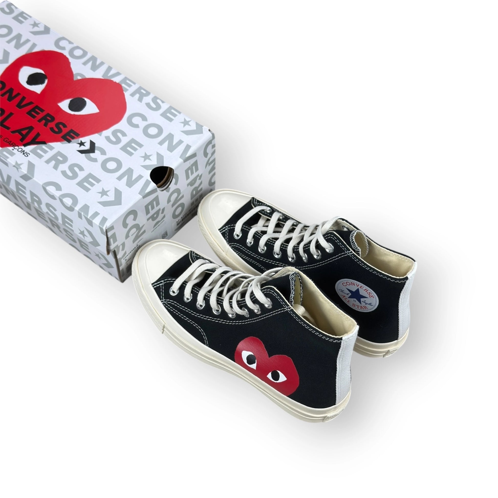 Converse Chuck Taylor All Star 70 Hi Comme des Garcons PLAY Black 150204C – EU 41.5, brand new with original box