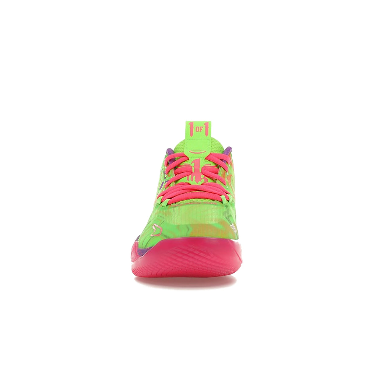 Puma LaMelo Ball MB.01 in purple glimmer, knockout pink, green gecko leather and satin – image 2 of 4
