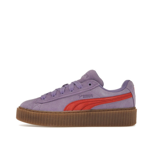 Puma Creeper Phatty Rihanna Fenty sneakers, side view, model 396403-03, in lavender alert with platform sole.