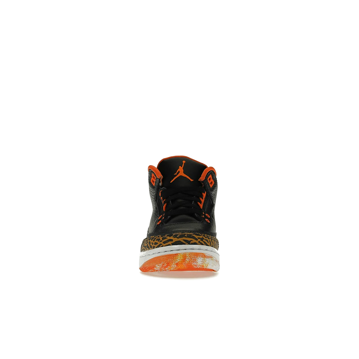 Jordan 3 Retro Kumquat GS, kids shoe in black, kumquat, team orange, white leather and suede – image 2 of 4