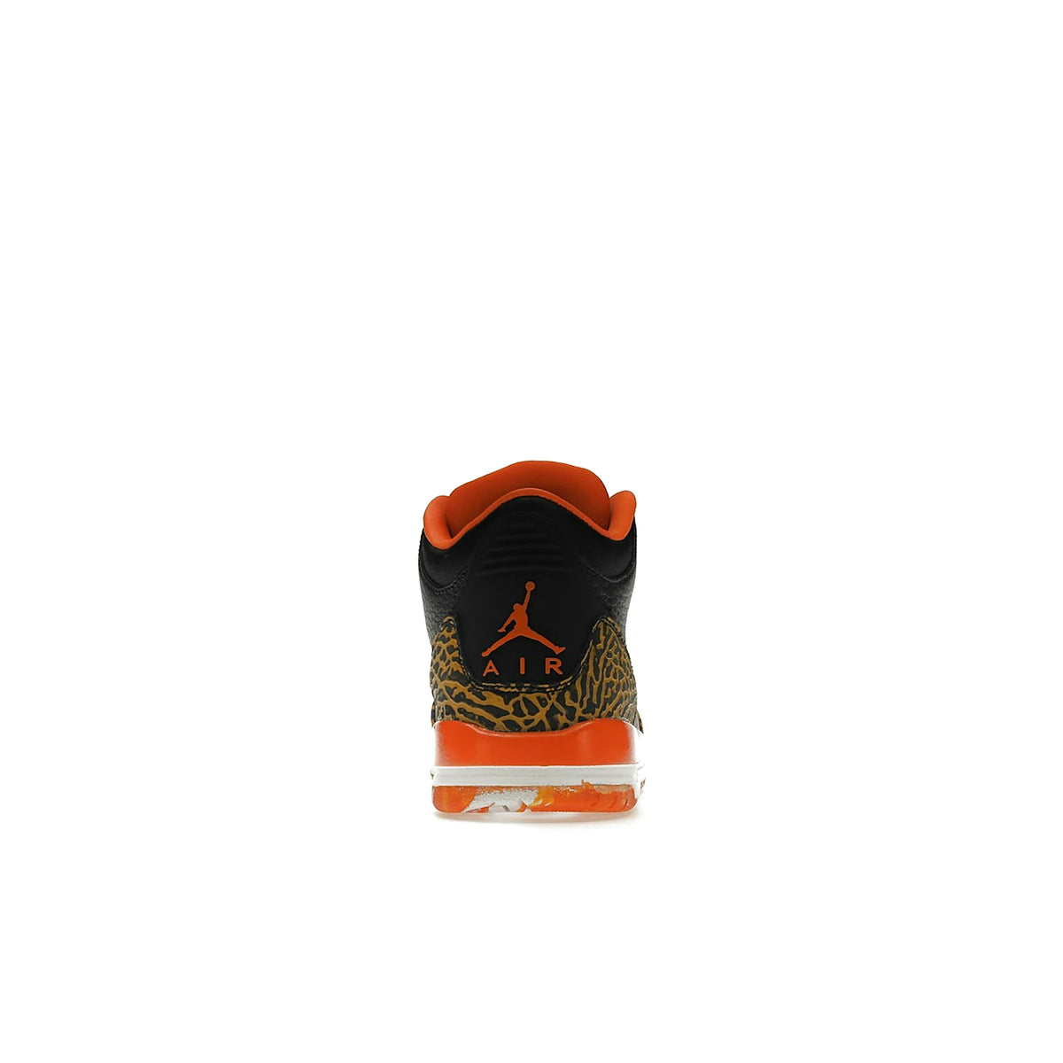 Jordan 3 Retro Kumquat GS, kids shoe in black, kumquat, team orange, white leather and suede – image 4 of 4