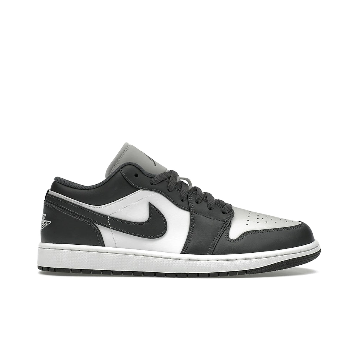 Jordan 1 Low Grey White sneaker in leather, grey and white, unisex
