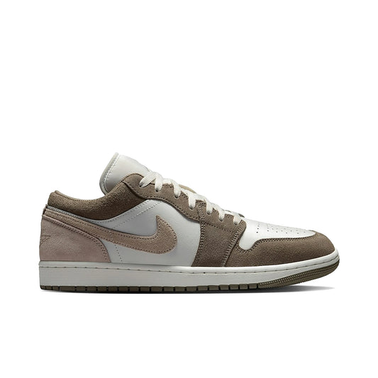 Jordan 1 Low Olive Grey with leather, Olive Grey/Summit White/Pale Ivory/Enigma Stone