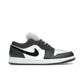 Jordan 1 Low in iron grey, white and black leather