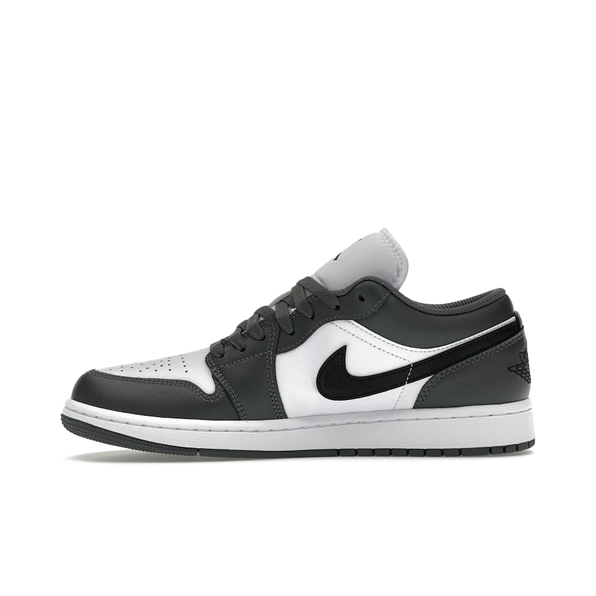 Jordan 1 Low in iron grey, white and black leather – image 3 of 4