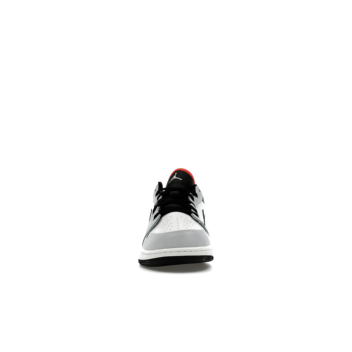 Jordan 1 Low kids in black leather with summit white and infrared accents – image 2 of 4