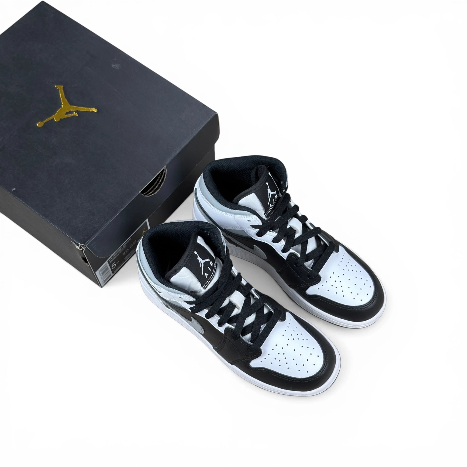 Jordan 1 Mid White Shadow (GS) 554725-073 – EU 37.5, brand new with original box