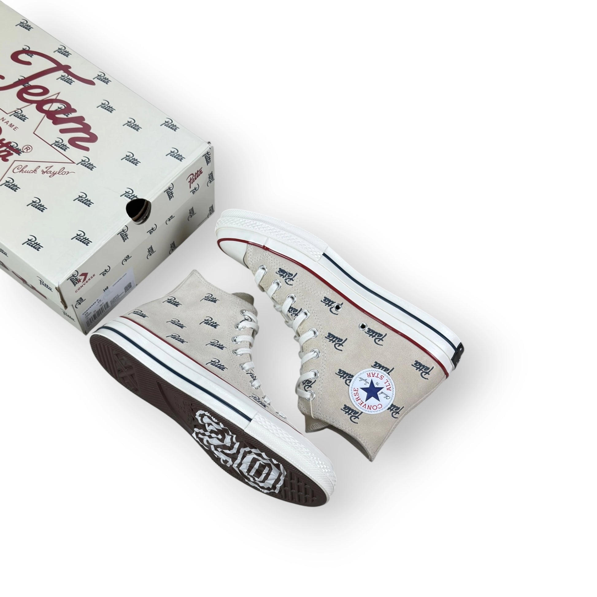 Converse Chuck 70 Hi Patta Mini Logo Pack Natural Ivory A12831C – EU 44, brand new with original box