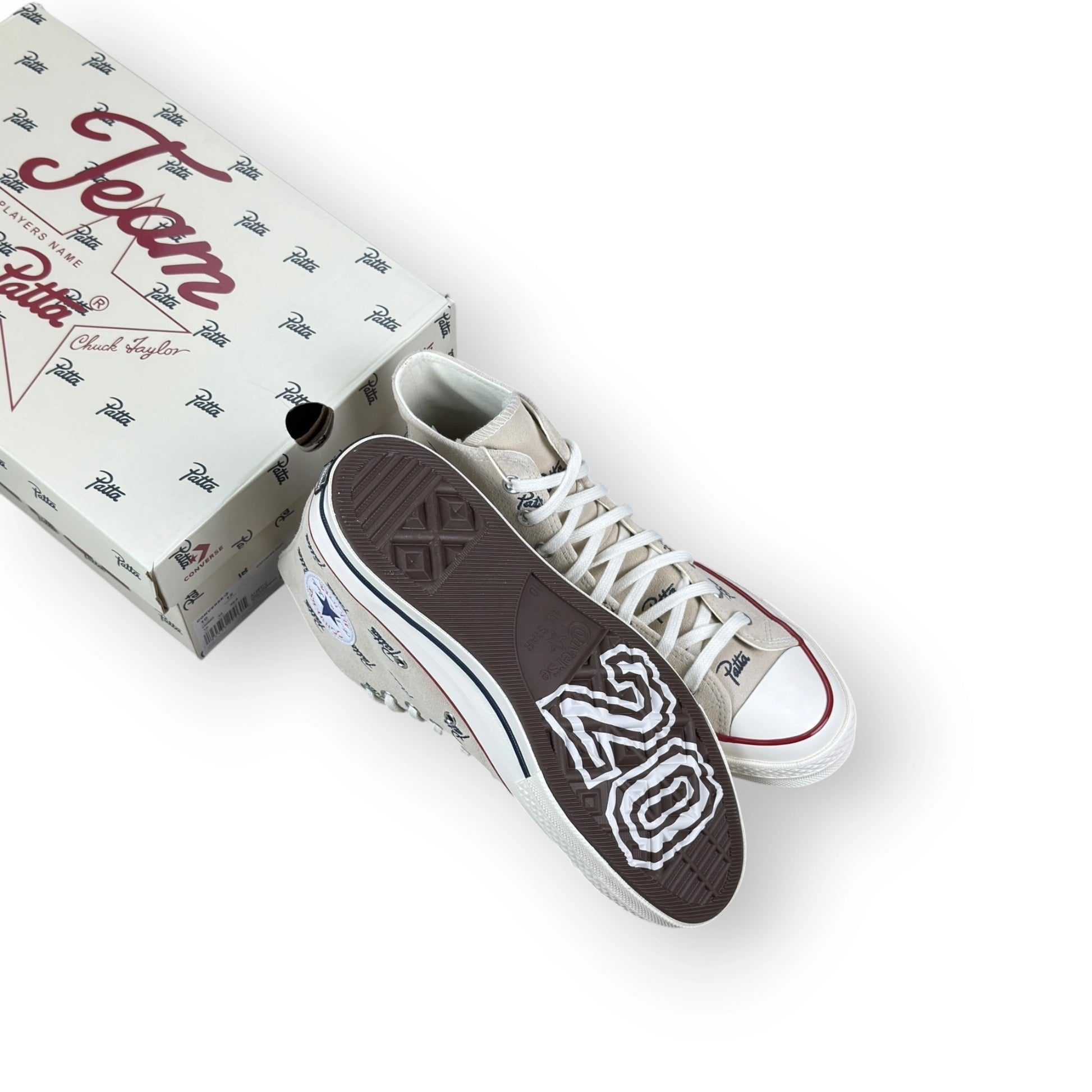 Converse Chuck 70 Hi Patta Mini Logo Pack Natural Ivory A12831C – EU 44, brand new with original box