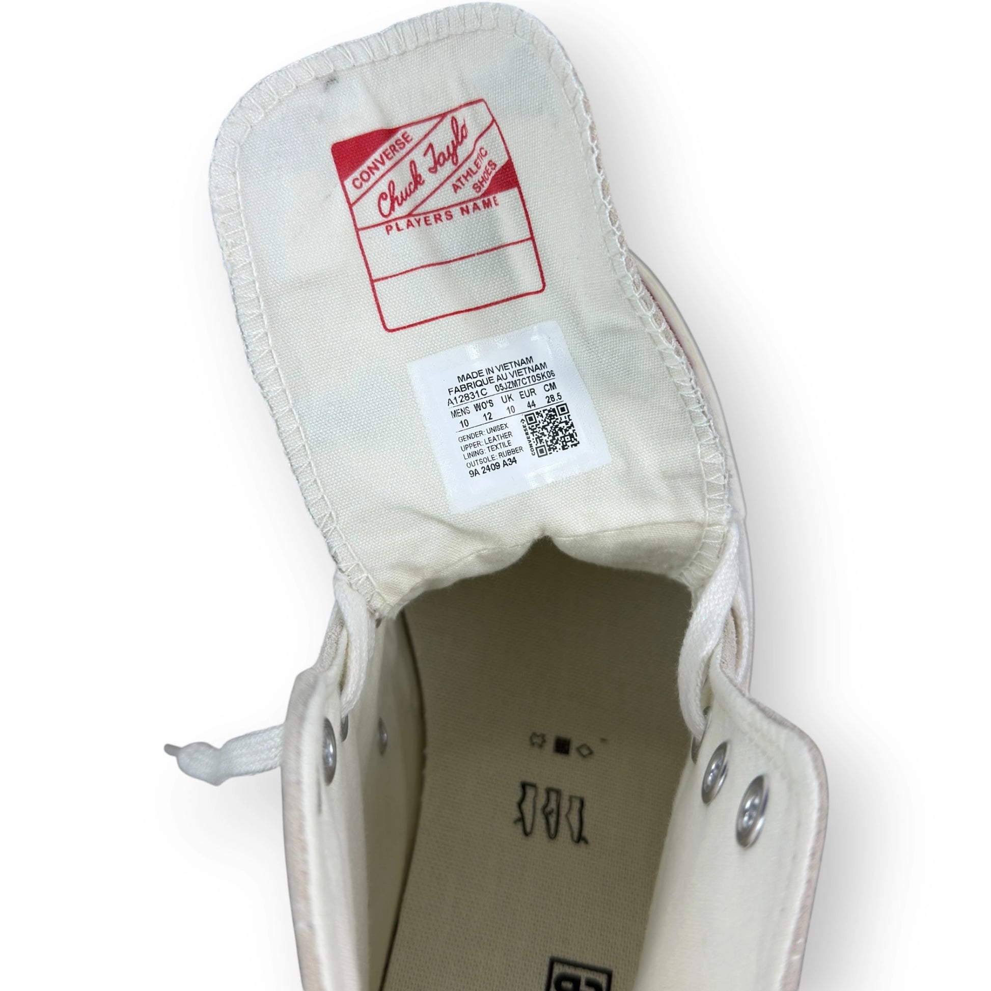 Converse Chuck 70 Hi Patta Mini Logo Pack Natural Ivory A12831C – EU 44, brand new with original box