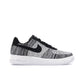Nike Air Force 1 Flyknit 2 in black, pure platinum and white textile‑leather upper
