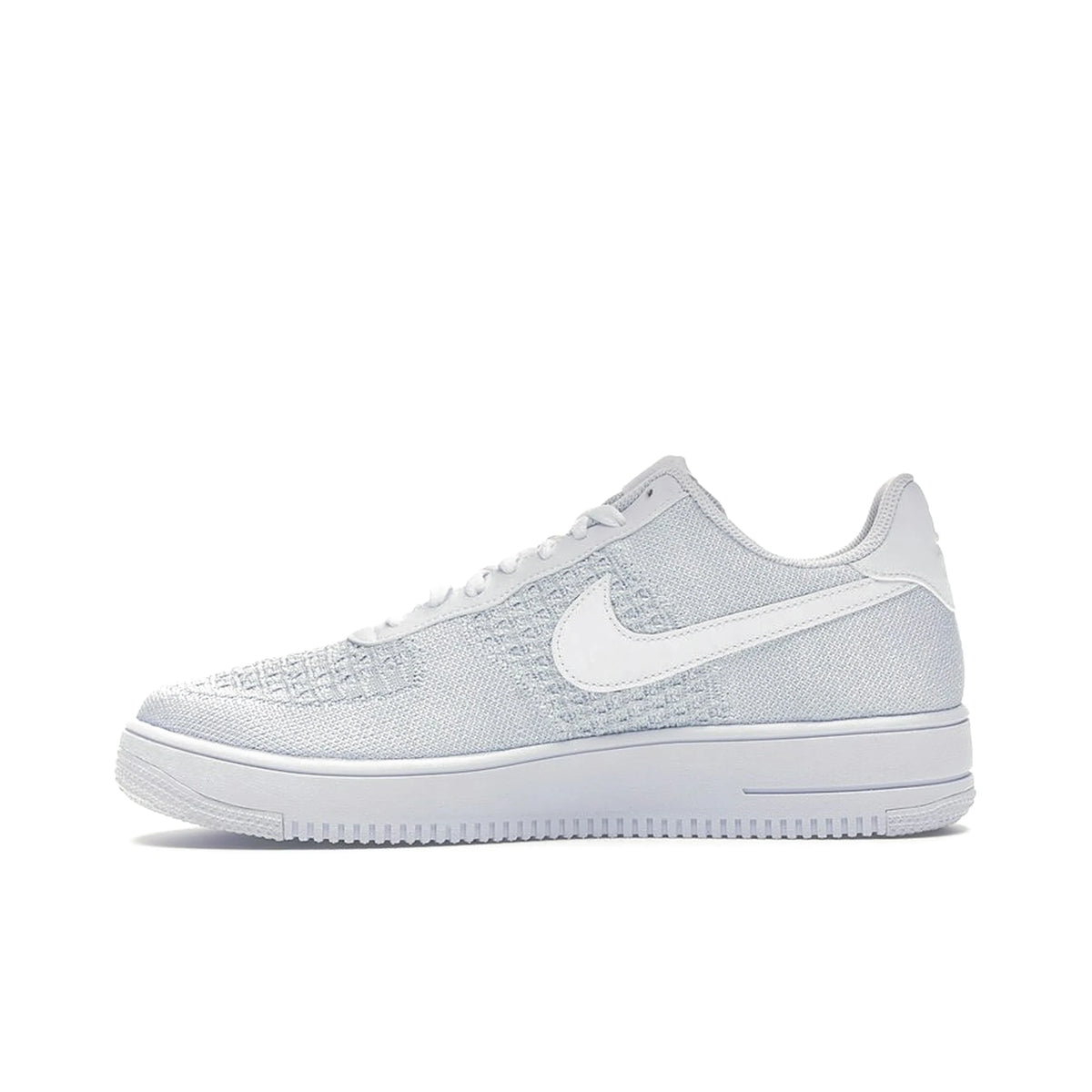Nike Air Force 1 Flyknit 2 in white and Pure Platinum textile upper – image 3 of 4
