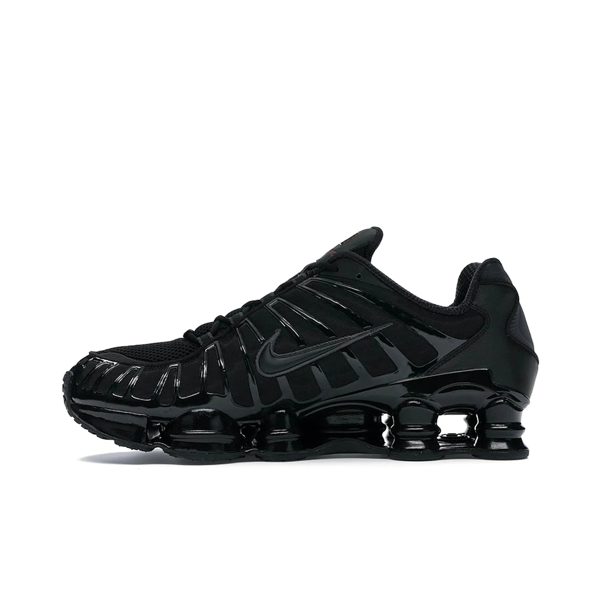 Nike Shox TL Black Metallic Hematite men’s leather sneakers, black with orange accents. – image 3 of 4