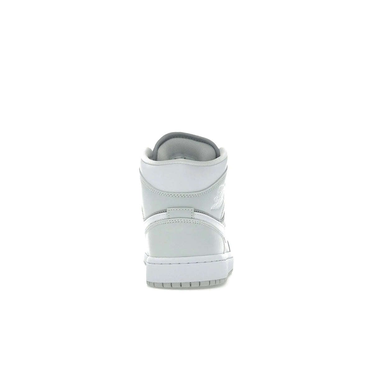 Jordan 1 Mid women's sneaker in Photon Dust leather with white and Atmosphere Grey – image 4 of 4