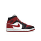 Jordan 1 Mid Alternate Bred Toe women's leather white, red, black