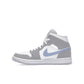 Jordan 1 Mid Wolf Grey Aluminum for women, white and aluminum-grey leather – image 3 of 4