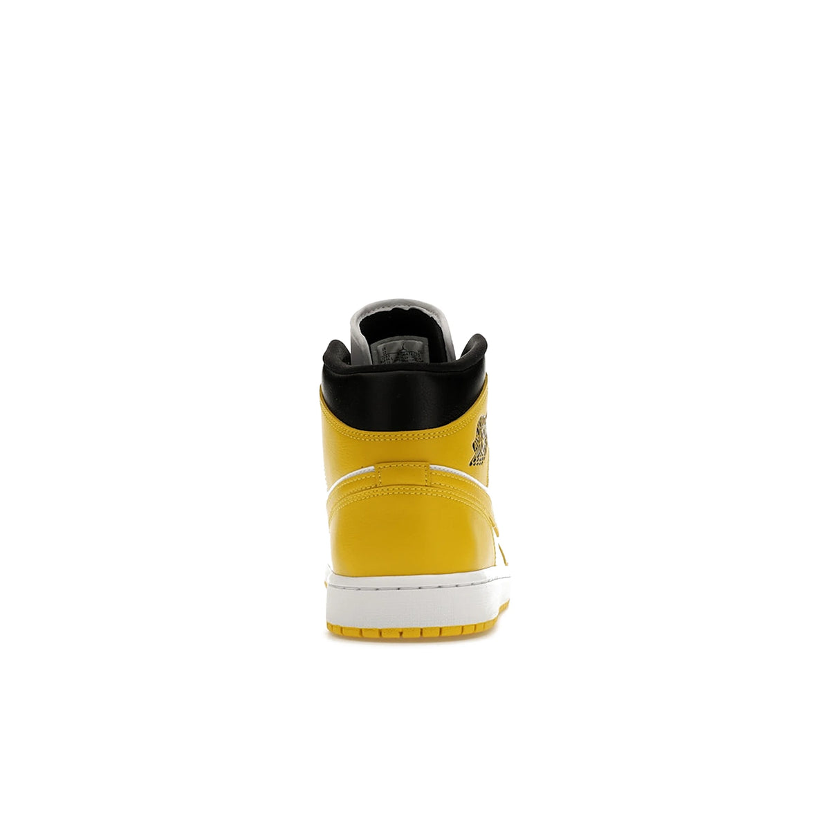 Jordan 1 Mid Vivid Sulfur women's sneaker in white, vivid sulfur and black leather – image 4 of 4