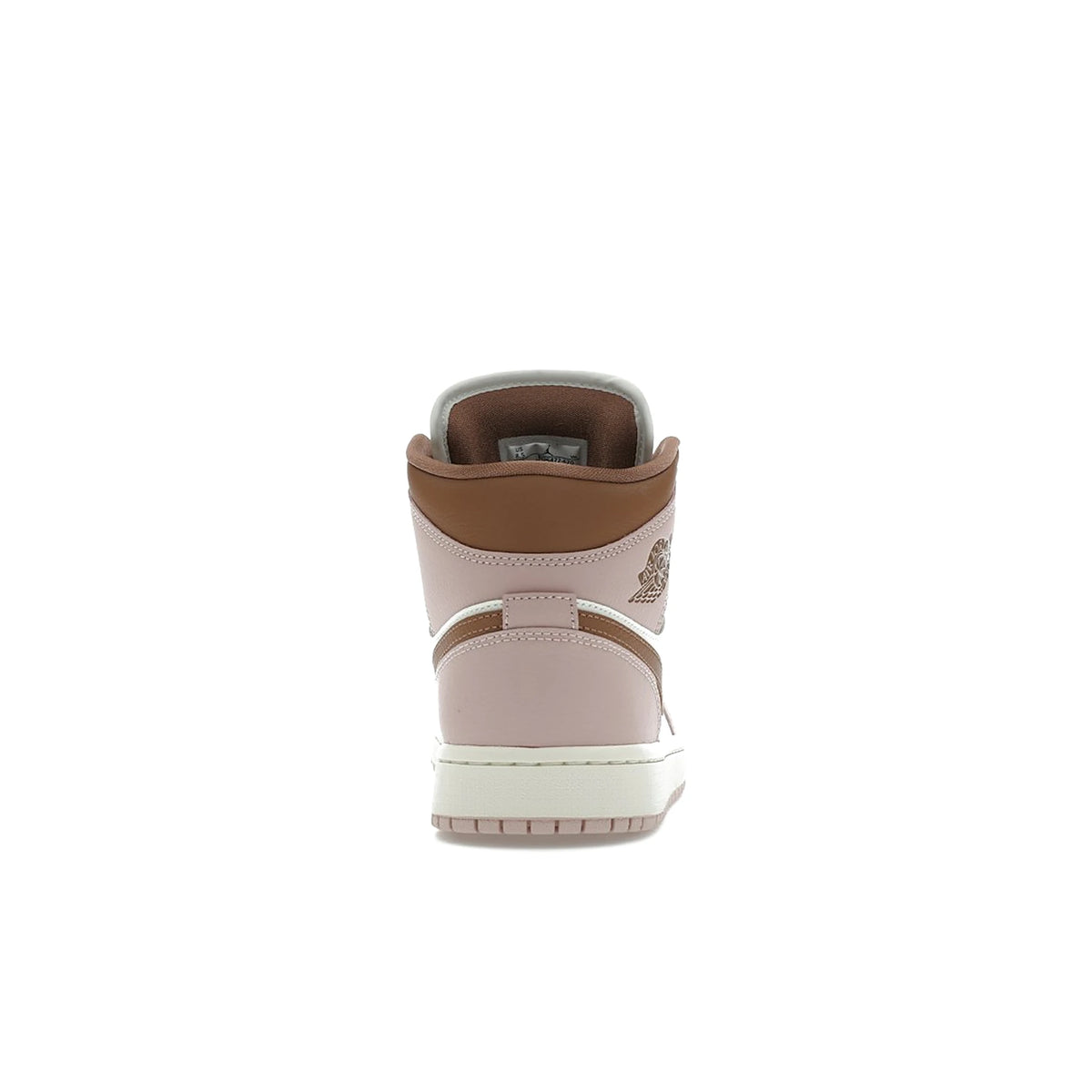 Jordan 1 Mid women's sneaker in pink oxford, sail and archaeo brown leather – image 4 of 4