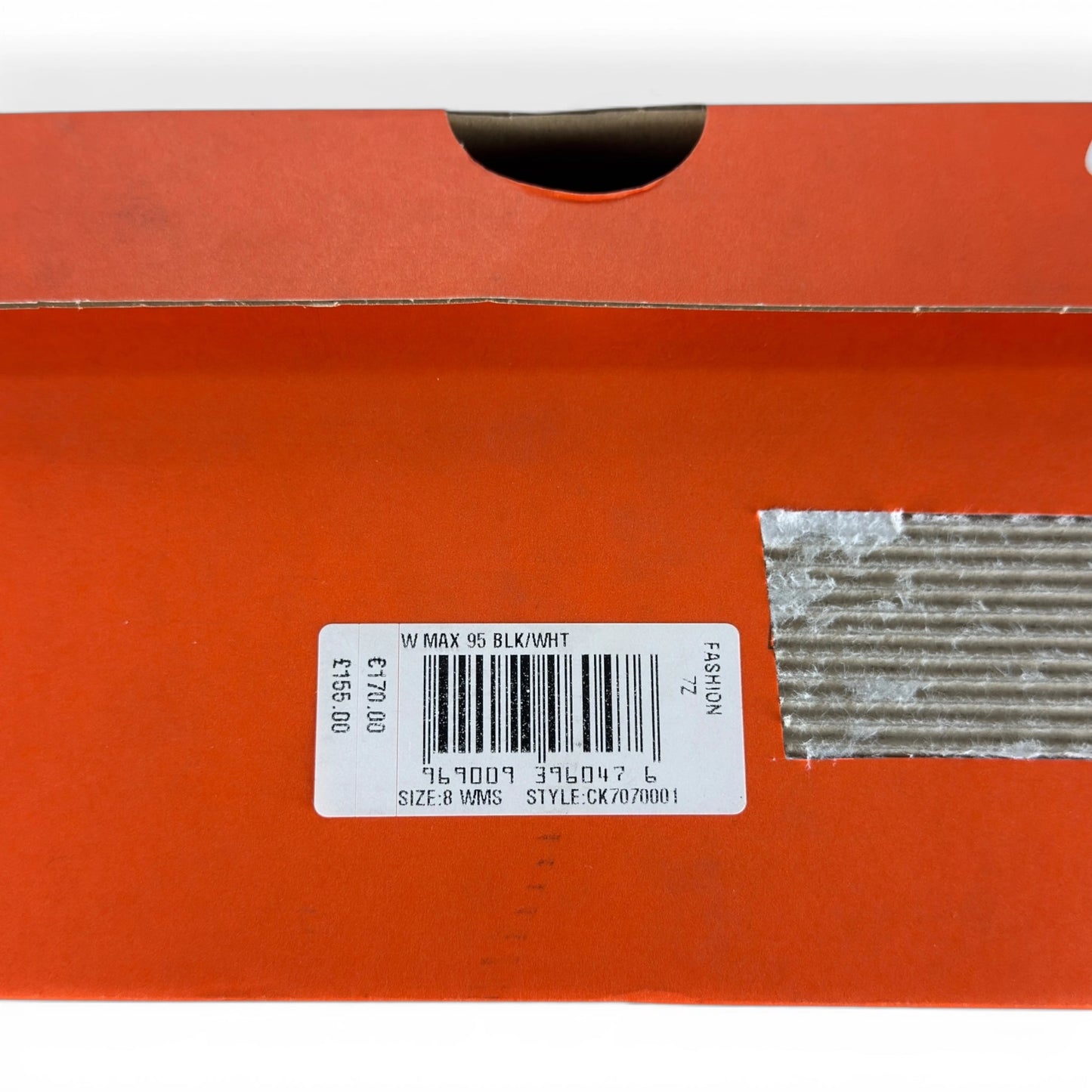 Nike Air Max 95 Essential Black White (Women’s) CK7070-001 – EU 42.5, brand new with replacement box
