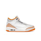 Jordan 3 Retro Orange Citrus leather shoe in white, cement grey, fire red and multicolor